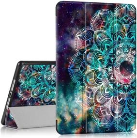 img 2 attached to 📱 Hocase iPad 6th/5th Generation Mandala in Galaxy Case - Smart PU Leather Cover with Apple Pencil Holder, Auto Sleep/Wake, TPU Back for Model A1893/A1954/A1822/A1823