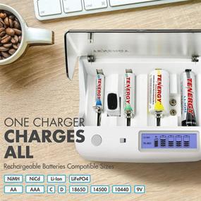 img 3 attached to 🔋 Tenergy TN299 Universal Battery Charger: Smart Charger for AA, AAA, C, D, 9V, 18650, and More with 4 Independent Charging Slots