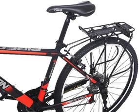 img 1 attached to 🚲 Adjustable Height Bike Cargo Rack for 24"-27" Frames - Rear Bike Rack for Non-Disc Brake Bicycles - 55 lbs Load Capacity