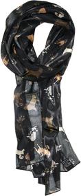 img 2 attached to 🐾 Ted & Jack - Playful Pups Silk Feel Scarf, Perfect for Dog Lovers!