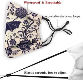 img 1 attached to Flower Windproof Cotton Washable Reusable