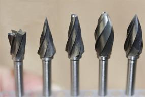 img 2 attached to 🔧 10-Piece Tungsten Carbide Rotary Burr Set for DIY Woodworking and Carving - Fits Dremel Tools, Ideal for Engraving, Drilling, and More!