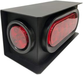 img 3 attached to 🚚 Supoika 2 Steel Trailer Light Box: 6" Red LED Oval Tail Lights & 2" Round Side Marker Lights for Trailer Truck