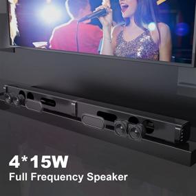 img 2 attached to Enhance Your Home Entertainment: 32 inch 120W Sound Bars with Subwoofer, Bluetooth, HDMI-ARC Connectivity - Perfect for 4K/HD/Smart TV/PC/Xbox/Projector