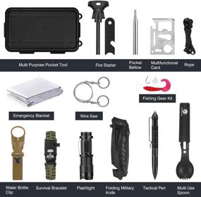 img 3 attached to 🎁 Must-Have 13-in-1 Survival Gear Kit: Perfect Fathers Day Idea Gifts for Dad, Outdoor Emergency Tools for Camping, Fishing, Hunting, and Hiking - Ideal Gifts for Men, Dad, Husband, and Father