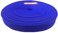 🐾 qianf polypropylene webbing: 1-inch x 25 yards strap for diy pet products, straps, bags, belts, collars, outdoor gear repair (royal blue) logo