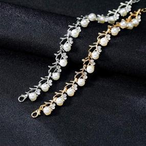 img 1 attached to 💍 Breathtaking BERYUAN Silver Crystal Pearl Wedding Jewelry Set: Necklace, Earrings, Bracelet, Headband