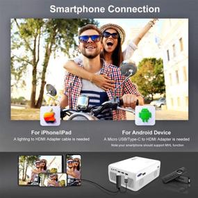 img 2 attached to Portable Mini Projector with 100” Projector Screen, HD 1080P Supported, Ideal for Outdoor Movies, Compatible with Fire Stick, HDMI, VGA, USB, TV Box, Laptop, DVD