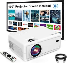 img 4 attached to Portable Mini Projector with 100” Projector Screen, HD 1080P Supported, Ideal for Outdoor Movies, Compatible with Fire Stick, HDMI, VGA, USB, TV Box, Laptop, DVD