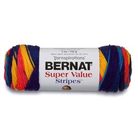 img 4 attached to 🧶 Bernat Super Value Yarn, 5 oz, Medium Worsted - Candy Store Stripes: High-Quality, Versatile Crafting Essential