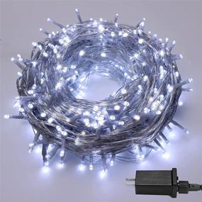 img 4 attached to 🎄 Seasonal Buddy 66FT 200LED Christmas String Light (Cold White) - UL Certified & IP44 Waterproof, for Indoor and Outdoor Use - 8 Lighting Modes, Plug-in Fairy String Lights for Christmas Tree Décor