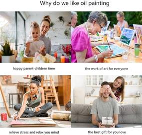 img 1 attached to 🎨 Creative Paint by Numbers Kit - DIY Acrylic Elephant Baby Oil Painting for Home Decor, Ideal for Beginners, Kids, and Adults - 12x16inch