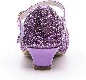 img 2 attached to 👠 Je Gou Wedding Bridesmaids Glitter Princess Girls' Shoes: Shimmer & Shine with Flair!