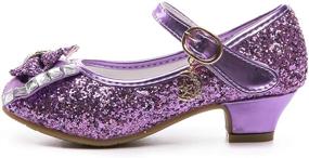 img 3 attached to 👠 Je Gou Wedding Bridesmaids Glitter Princess Girls' Shoes: Shimmer & Shine with Flair!