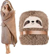 🦥 warmth and style combined: sloth wearable hooded blanket for adults, a perfect gift for women, adults, and kids logo