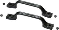 🚪 hamilton bowes rv external door entry handle grab bar - enhanced seo-friendly replacement for rv, trailer, camper, motor home, cargo trailer, boat (black plastic, 2-pack) logo