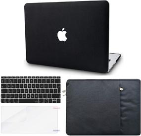 img 4 attached to 👜 KECC Italian Leather MacBook Pro 13" Case (2020/2019/2018/2017/2016, Touch Bar) with Keyboard Cover, Sleeve, and Screen Protector - A2159/A1989/A1706/A1708 - Black Leather