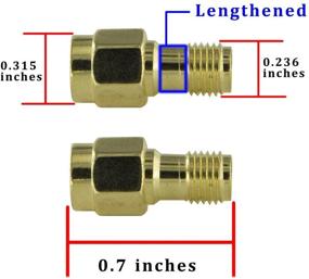 img 1 attached to 🔌 DHT Электроника 2 шт. SMA женский - RP-SMA мужской RF коаксиальный адаптер