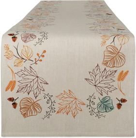 img 4 attached to 🍁 Autumn Leaves DII Cotton Runner