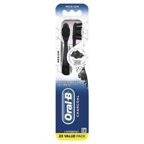 img 4 attached to 🦷 Whitening Therapy Charcoal Toothbrush by Oral-B, Medium - 2ct