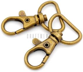 img 3 attached to CRAFTMEMORE Swivel Lobster Claw Clasps Trigger Snap Hooks CS10 Purse Lanyard Clip 5/8 Inch 3/4 Inch 1 Inch Pack of 10 (3/4 Inch, Antique Brass) - Improved SEO