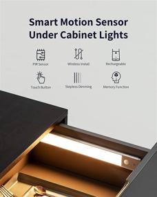 img 3 attached to 🔦 Enhance Your Space with the EZVALO 52LED Rechargeable Closet Light: Motion Sensor Dimmable Lights for Kitchen, Wardrobe, Stairs, Bedroom, Hallway