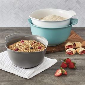 img 1 attached to 🥣 Enhance Your Kitchen with KitchenAid Universal Mixing Bowls - Set of 3, Aqua Sky