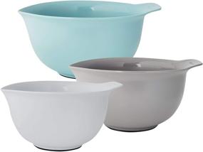 img 3 attached to 🥣 Enhance Your Kitchen with KitchenAid Universal Mixing Bowls - Set of 3, Aqua Sky