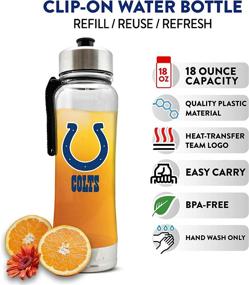 img 3 attached to 🥤 Clear Plastic Water Bottle with NFL Clip-On