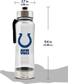 img 1 attached to 🥤 Clear Plastic Water Bottle with NFL Clip-On