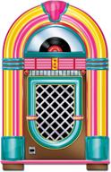 enhance your 50's rock and roll party with beistle jukebox cut out: music party decorations and photo booth prop logo