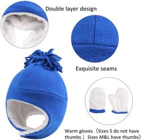 img 3 attached to 🧢 Stay Cozy with PESAAT Warm Baby Trapper Hat - Winter Fleece Toddler Cap with Cute Earflaps for Boys and Girls