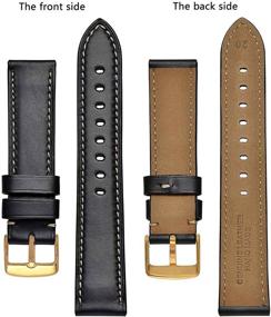 img 2 attached to 🐂 BISONSTRAP Leather Collection Calfskin Men Black: Sophisticated and Stylish