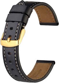 img 4 attached to 🐂 BISONSTRAP Leather Collection Calfskin Men Black: Sophisticated and Stylish