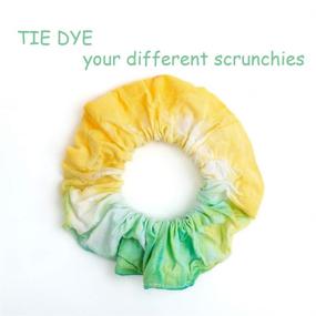 img 3 attached to 🎀 Pack of 10 White Scrunchies for Tie Dye - Elastic Hair Ties & Ponytail Holders for Parties