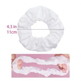 img 2 attached to 🎀 Pack of 10 White Scrunchies for Tie Dye - Elastic Hair Ties & Ponytail Holders for Parties