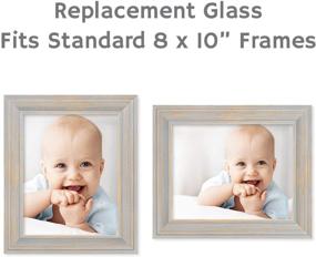 img 1 attached to 🖼️ Crystal Clear Langdon House 8x10 Picture Frame Glass Replacements, 3 Pack - High-Definition Heat-Strengthened Glass Sheets