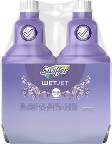 img 4 attached to Swiffer WetJet Multipurpose Floor Cleaner Solution with Febreze Refill, Lavender Vanilla and Comfort Scent, Bulk Pack of 2 - 1.25 Liter Bottles