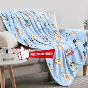 img 4 attached to Atiheud Cartoon Blanket Flannel Blankets Bedding
