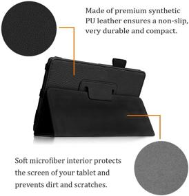 img 2 attached to 📱 onne. 8-inch Tablet Case (Model: 100011885): Premium PU Leather Protective Folio Cover for ONN 8-inch Tablet 100011885 - Black