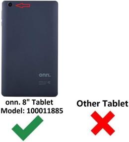 img 4 attached to 📱 onne. 8-inch Tablet Case (Model: 100011885): Premium PU Leather Protective Folio Cover for ONN 8-inch Tablet 100011885 - Black