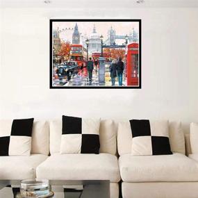 img 3 attached to Exquisite London Street Bridge Diamond Painting for Elegant Living Room Decor - AIRDEA 5D Full Round Drill Crystal Rhinestone Embroidery Crafts, 15.8x11.8inch