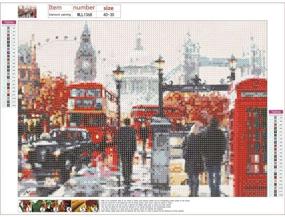 img 2 attached to Exquisite London Street Bridge Diamond Painting for Elegant Living Room Decor - AIRDEA 5D Full Round Drill Crystal Rhinestone Embroidery Crafts, 15.8x11.8inch