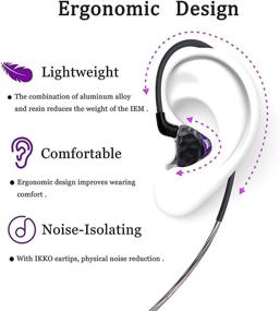 img 1 attached to IKKO Gems OH1S In-Ear Monitor, Wired Earbuds Headphones, Noise-Isolating IEM Earphones with MMCX Detachable Cables - Grey