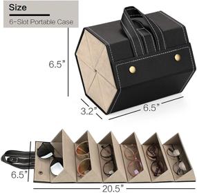 img 3 attached to Vemiss Portable Sunglasses Organizer Multiple Men's Accessories in Sunglasses & Eyewear Accessories