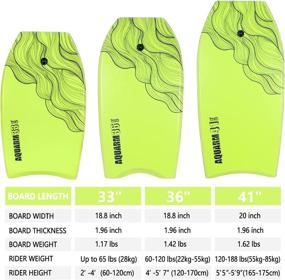 img 1 attached to 🏄 AQUARM XPE Bodyboard: Lightweight & Slick Bottom for Perfect Surfing – Available in 33-inch/36-inch/41-inch Sizes with Premium Accessories