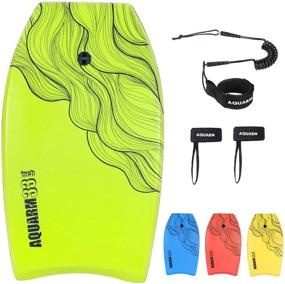 img 4 attached to 🏄 AQUARM XPE Bodyboard: Lightweight & Slick Bottom for Perfect Surfing – Available in 33-inch/36-inch/41-inch Sizes with Premium Accessories