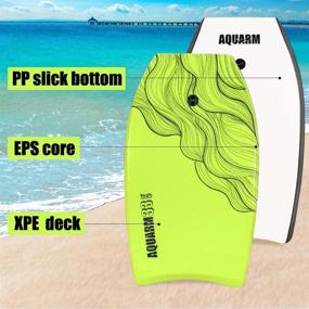 img 2 attached to 🏄 AQUARM XPE Bodyboard: Lightweight & Slick Bottom for Perfect Surfing – Available in 33-inch/36-inch/41-inch Sizes with Premium Accessories