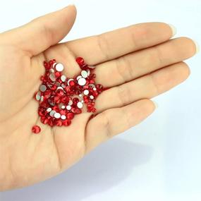 img 3 attached to 💅 Siam Red Resin Crystal Round Nail Art Rhinestones for Stunning Acrylic Designs (1200Pcs)