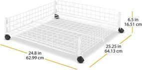 img 1 attached to 🛏️ Underbed Wire Cart with Rolling Design by Whitmor for Optimal Organization